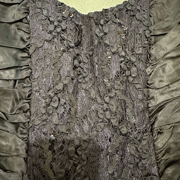 Vintage Black 80s 90s Party Dress Rob Hill Sz 13/14 - Picture 3 of 10